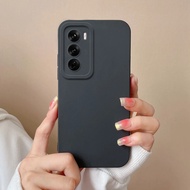 HP Oppo Reno 12 5G Case - Reno 12 Pro 5G Case Softcase PREMIUM BLACK MATTE CAMERA PROTECTION Casing 