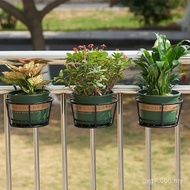 Flower Pot Flower Pot Rack Hanging 48h Hanger Railing Art Hanging Basket Guardrail Rack Hanging Iron