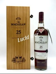 Macallan 25 years Single Malt Whisky Sherry Oak Cask  Bottled in 2011, 700ml 麥卡倫 舊裝 25年 雪梨桶 威士忌, 紅絲帶