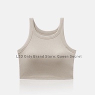 【 Queen S Secret】เสื้อสายเดี่ยว คอกลม ผ้ายืด เข้ารูป ป้องกันการแอบมอง สําหรับผู้หญิง