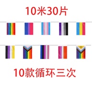 Rainbow Bunting Flag Lesbian Gay Bisexual Transgender Flag Banner Pride Flag Decoration