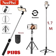 NEEPHO SELFIE STICK TRIPOD P170 P170S 170CM SELFIE STICK MONOPOD STAND TRIPOD WITH WIRELESS REMOTE B