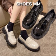 Shoes Sister Slimmer Look Versatile Plain Platform Round Toe Last Bag Muller Loafers Oxford Retro Br
