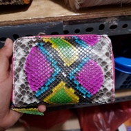 Phyton snake skin coin purse | Genuine leather wallet | Women's leather wallet | Genuine leather min