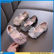 Spring Autumn Girl Princess Shoes Rhinestone Bow Tie Kids Leather  Shoe Fashion Causal Sequins Child