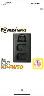 Powersmart Sony NP-FW50 Dual Battery Charger 相機電池充電器