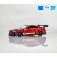 Car Model Racing Bentley Continental GT3 Toys Collectible KINSMART 1:38 GT3 Spoiler Toy