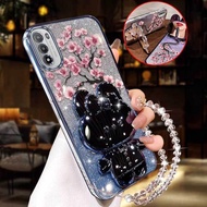 3pcs( Falling Cherry Blossoms Phone Case+Lanyard+Stand) for Moto G52/G53/G54/G54Power/G20/G22/G23/G3