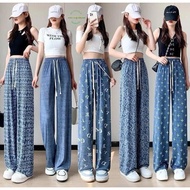 AM74 ICE SILK DENIM SURFACE PANTS