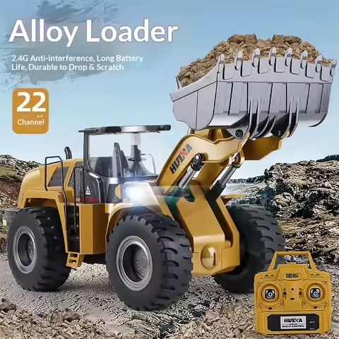 HuiNa 1583 Remote Control Bulldozer 1 14 Full Scale Large Alloy Engineering Vehicle Electric Loader 
