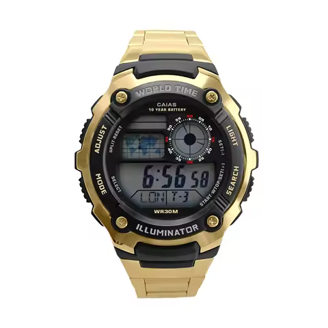 Original shock Watch unisex sports electronic watch full function LED display alloy world time oak s
