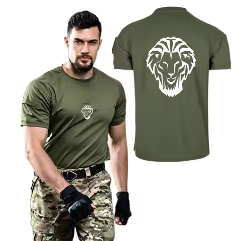 Leon Athletic Club de Bilbao T-Shirt Mens Short Sleeve Shirts Casual Fishing Fitness Tees Military T
