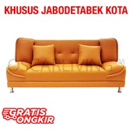 Olc Sofa Bed Nokia Orange / Sofabed Minimalis / Sofa Tidur Bahan Oscar