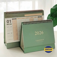 100 2026 Green Calender [2025July-2026Dec] Kraft Paper Table Desk Daily Weekly Planner 4Size(Mini,S,