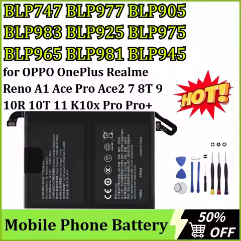 BLP905 BLP925 BLP747 BLP945 BLP977 Battery for OPPO OnePlus Realme Reno A1 Ace Pro Ace2 7 8T 9 10R 1