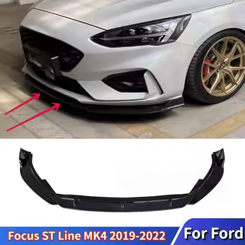 For Ford Focus ST Line MK4 2019-2022 Front Bumper Lip Spoiler Splitters Body Kit Aprons Cover Guard 