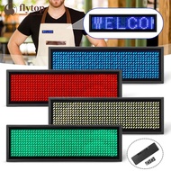 FLYTOP Mini LED Digital Programmable Rechargeable Scrolling Name Message Tag Sign D4R4