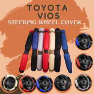 TOYOTA VIOS Car Steering Wheel Cover Anti-Slip Sandwich Sport Type Car Steering Wheel Protect