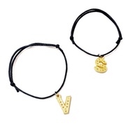 Golden Initial Pendant Bracelet | Initial Custom Bracelet