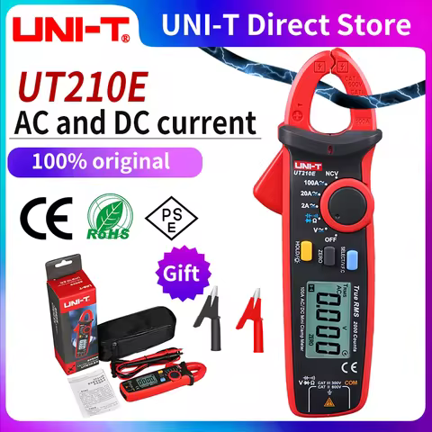 UNIT Mini Digital Clamp Meters UT210E UT210D UT204 Plus AC/DC Current Voltage Auto Range VFC Capacit