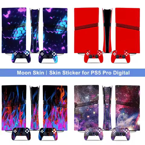 Skin Decal for PS5 Pro Digital Console Sticker Protective Vinyl Cover for PS5 Pro Digital Controller