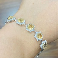 Lắc Tay Đính Đá Citrine Thiên Nhiên (LB0194) - MOON Jewelry