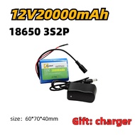 18650 แบตเตอรี่ลิเธียม battery rechargeble 12V 20Ah แบตเตอรี่แบบชาร์จไฟ(with BMS)