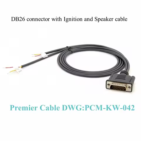 PC91 Data Cable DB26 to Unterminated Ignition Sense And Speaker Signal PC91 Radio Walkie Talkie Cabl