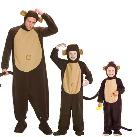 Adult Animal Cosplay Family Monkey Costume Enfant Toddler Monkeys Halloween Costumes