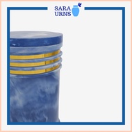 ♆ ℗ △ [saraurnsph] Blue Colored Marble Urn Cultured Marble Blue Urn Marble Urn for Adult Human Ashe