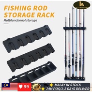 Fishing Rod Stand Holder 6-Rod Rack Vertical Fishing Pole Holder Brackets Fishing Rod Display Stand 