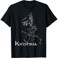 Men's cotton T-shirt Hindu Shirts Hinduism Diwali Festival Gods Lord Krishna T-Shirt Festival Wear C