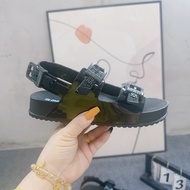 melissaˉWomens shoes 2025 new womens sandals double pole sandals platform casual slippers snap comfo