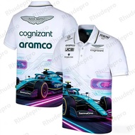 Aston Martin Polo Shirt Men Pure Cotton Motorcycle Jersey Fernando Alonso 14 Racing 2026 AMR Series 