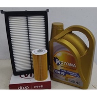 KIA CARNIVAL 2.2 DIESEL 16y -19y , SORENTO UM 2.2 DIESEL AIR FILTER + OIL FILTER + KOYOMA 5W30 SEMI 