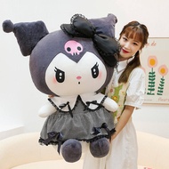 Ready Stock = MINISO Cute Influencer Dark Kuromi Doll Plush Toy Big Doll Pillow Valentine's Day Birthday Gift
