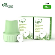 MicroTech LinX CGM 2 Sets Continuous Glucose Monitor 24/7 Real-Time Blood Sugar Sensor 30-Day Use
