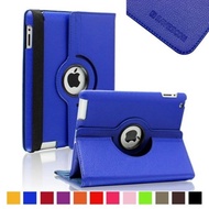 SAVEICON Royal Blue PU Leather Case Smart Cover 360 Rotating Stand For The Apple iPad 2 / 3 / 4 Gene