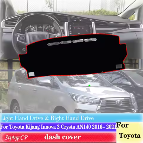 For Toyota Kijang Innova 2 Crysta AN140 2016- 2021 Anti-Slip Dashboard Cover Protective Pad Car Acce