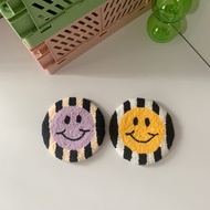Punch Needle Coaster Smiley Coaster/ Mug Rugs Coaster/ Coaster/ Custom Coaster/
