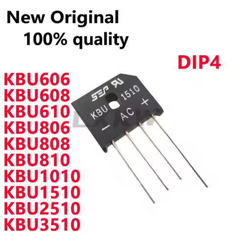 5-10/PCS KBU606 KBU608 KBU610 KBU806 KBU808 KBU810 KBU1010 KBU1510 KBU2510 KBU3510 Rectifier bridge 