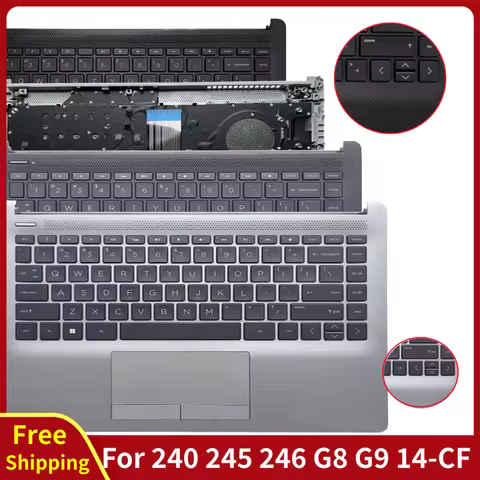 New For 240 245 246 G8 G9 14-CF 14-DF 14-DK Laptop US/LA/SP/RU Keyboard Whit Palmrest Upper Top Cove