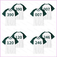Squid Game Season 2 number 390 007 120 246 summer T-shirt Anime Short Sleeve Top