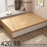 Wood Solid Floor Bed Simplicity Tatami Bed Frame No Headboard Platform Bed Tatami Bed