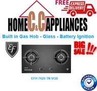 EF Built in Gas Hob - Glass - Battery Ignition  EFH 7620 TN VGB | 2 BRASS BURNER | FREE DELIVERY