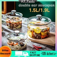 high borosilicate glass soup pot with ceramic pot glass binaural instant noodle bowl