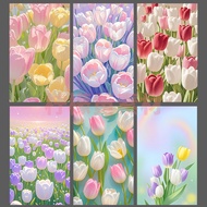 ((Shoot 1 Shipment 6) F71 Original Tulip Spring Flower Floral Phone Case Wallpaper HD Picture Materi
