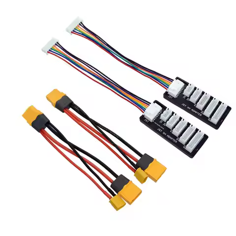 XT30 XT60 Balance Charging Cable Charge Board Extension Wire 2-6S LiPo Adapter Connector Set For D6P