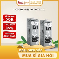 Combo of 2 Boxes of Oatly Oat Milk 1L - delicious