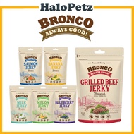 Bronco Jerky Dog Treats 70g -Beef, Blueberry, Melon, Salmon, Banana, Milk